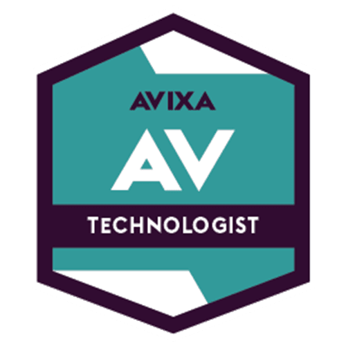 Zertifikat Avixa AV Technologist.